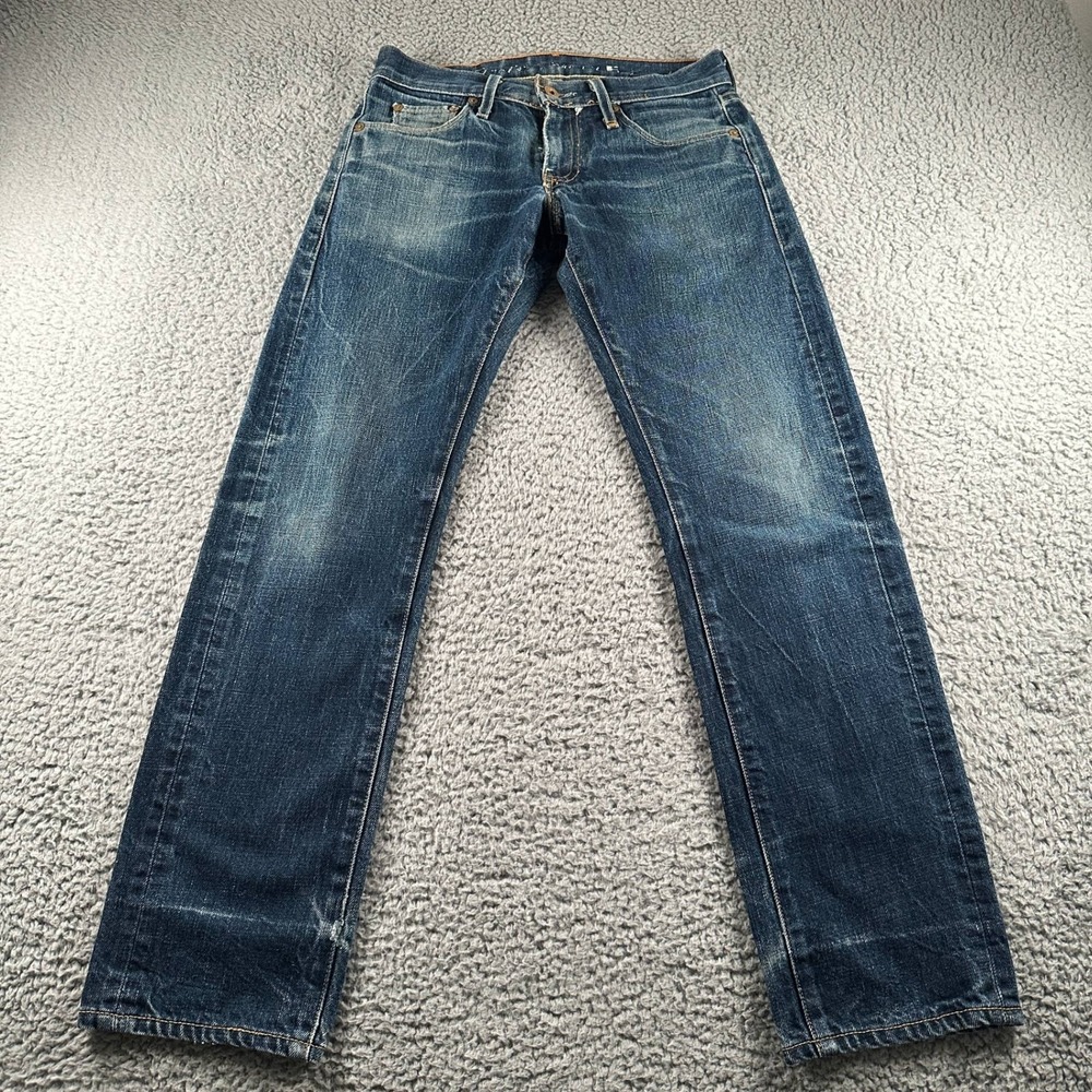 Levis Capital E Jeans Womens 28x32(28x30 Fits) Straight Leg Blue Whiskered